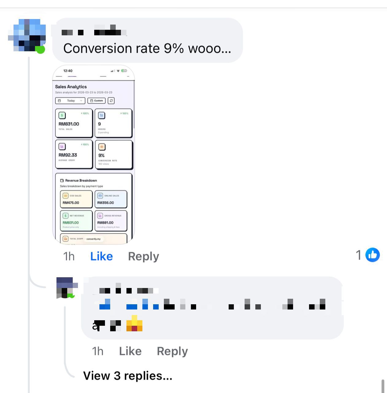 Facebook conversion rate