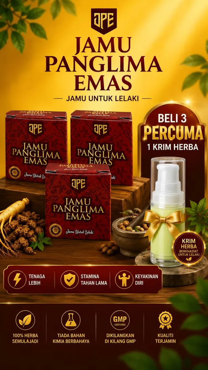 Jamu Panglima Emas 3 Kotak JPE + Free Krim
