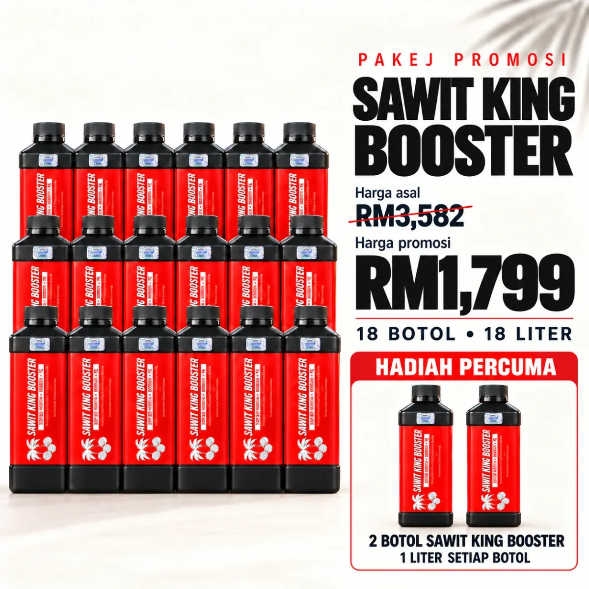 10 Botol Sawit King Booster
