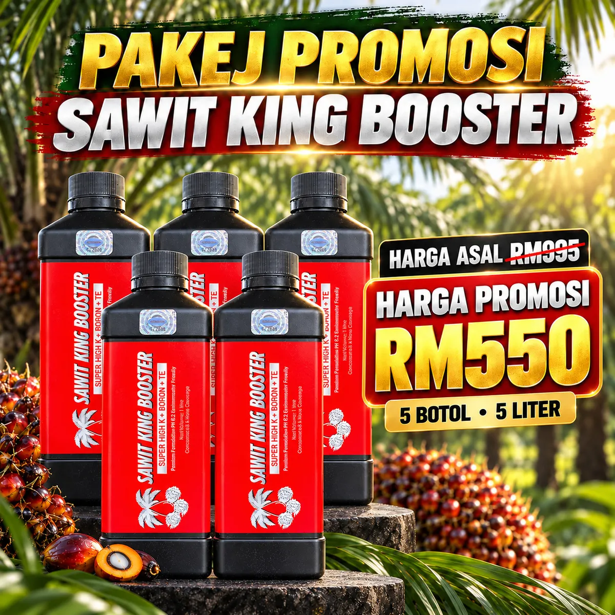 5 Botol Sawit King Booster