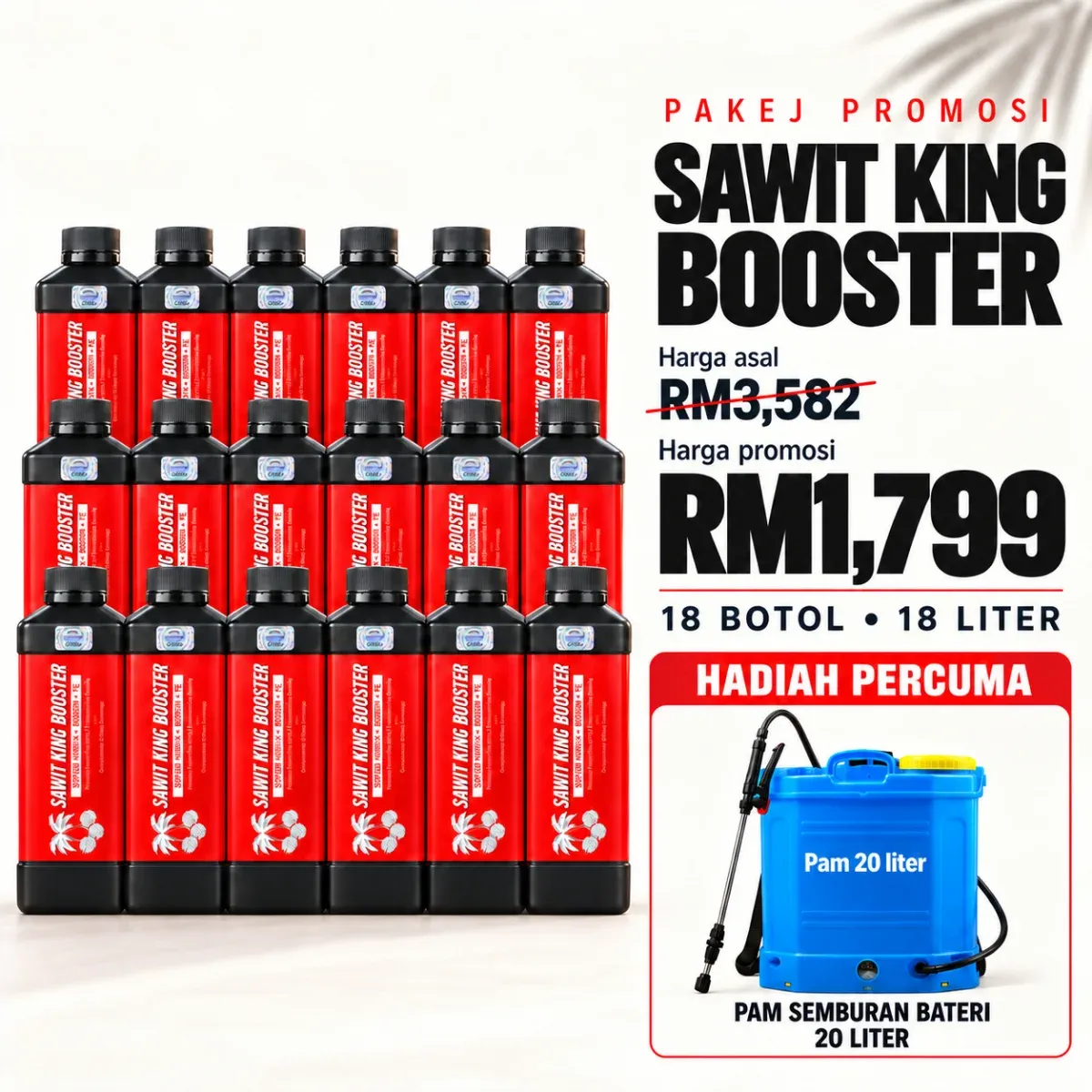 18 Botol Sawit King Booster