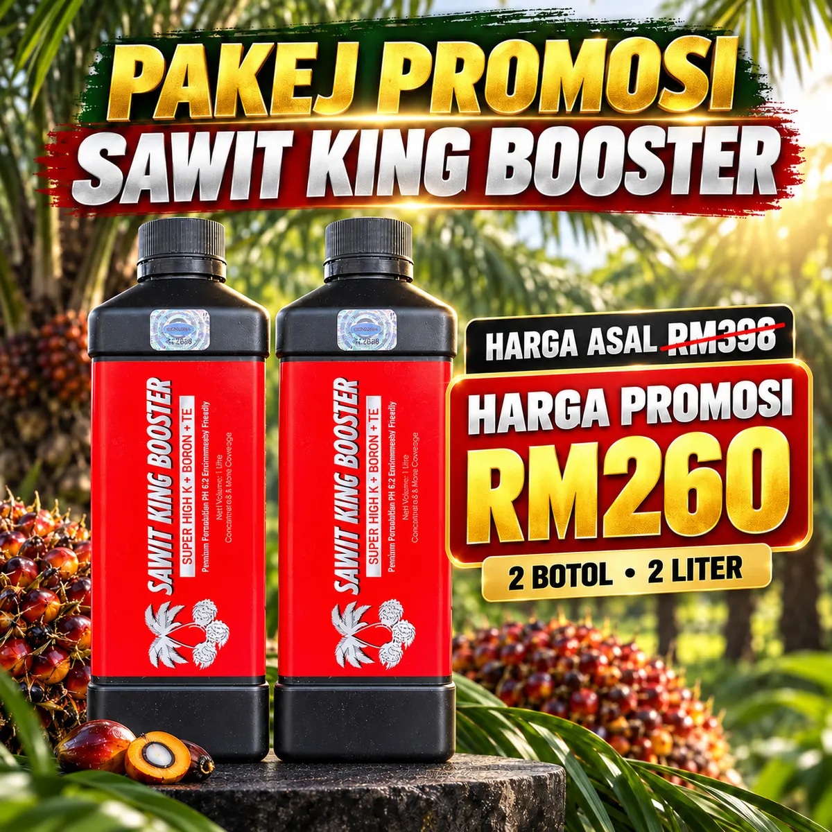 2 Botol Sawit King Booster