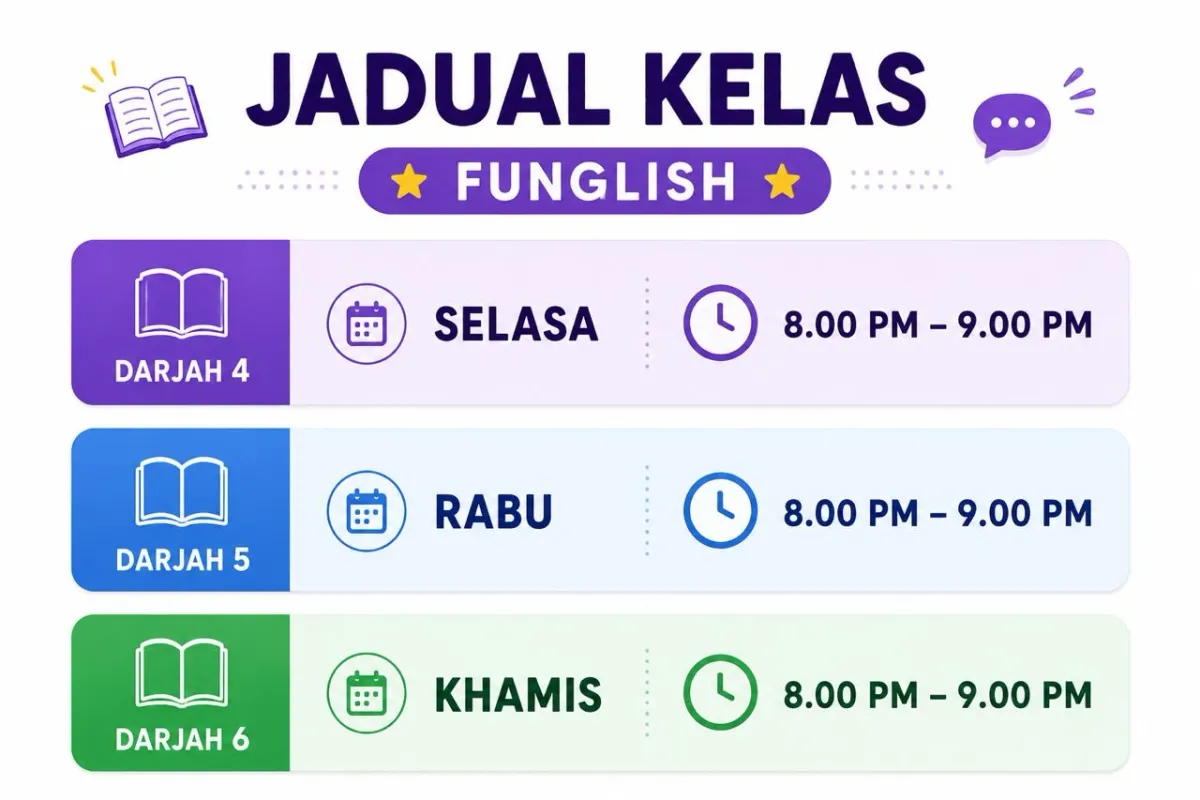 Jadual Kelas LIVE Bulanan
